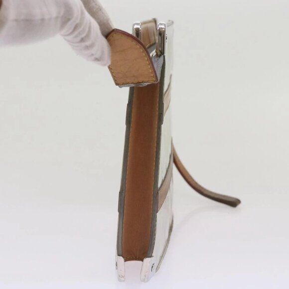 LOUIS VUITTON Monogram Mirror Trunk Pochette ClutchBag Silver M80807 Auth 67401 - Picture 4 of 16